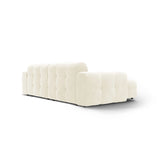 Kendal 4-Sitzer Ecksofa Links, mit Bezug aus Samt (Ma2256) in Elfenbein, 256x173 cm – Bild 5