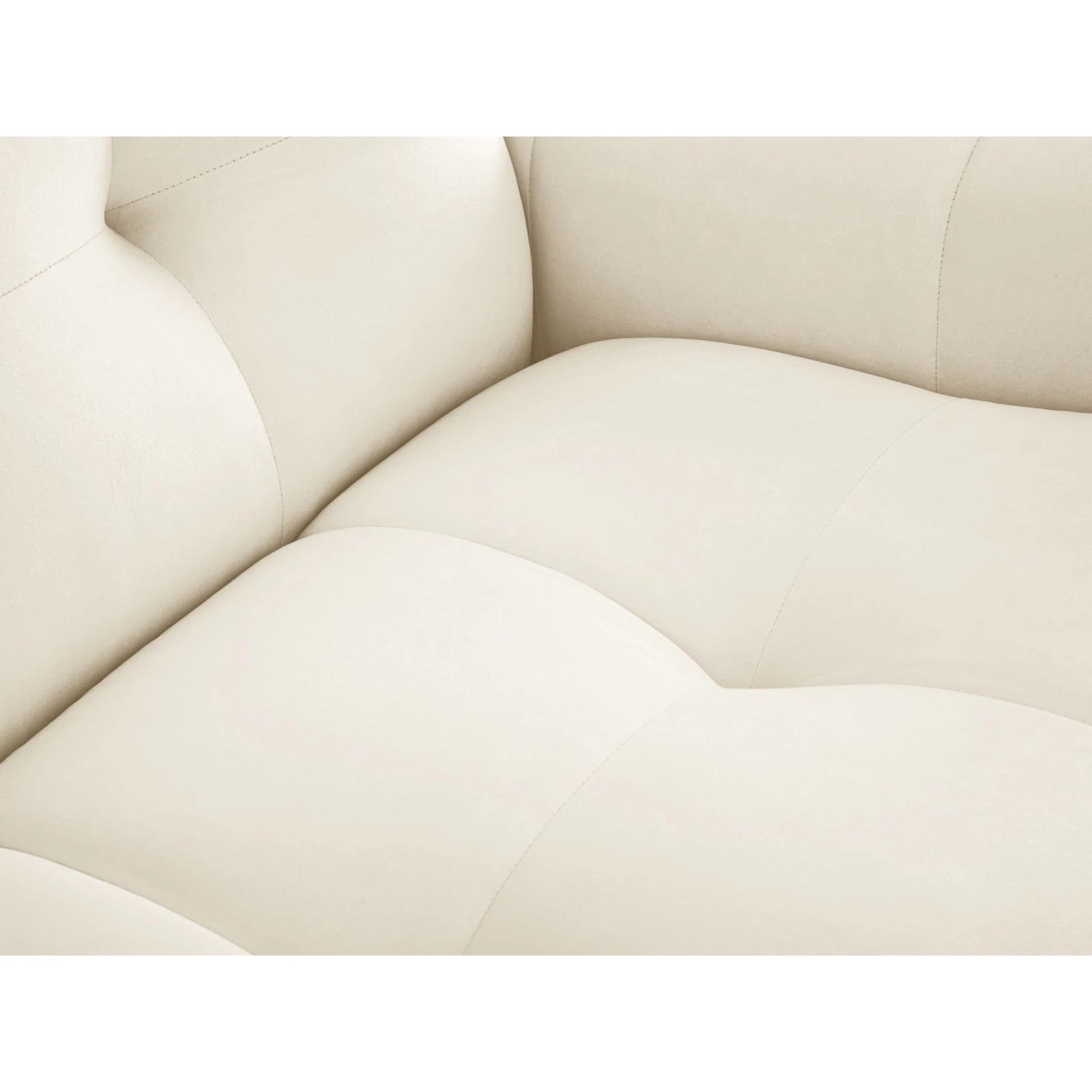 Kendal 4-Sitzer Ecksofa Links, mit Bezug aus Samt (Ma2256) in Elfenbein, 256x173 cm – Bild 8
