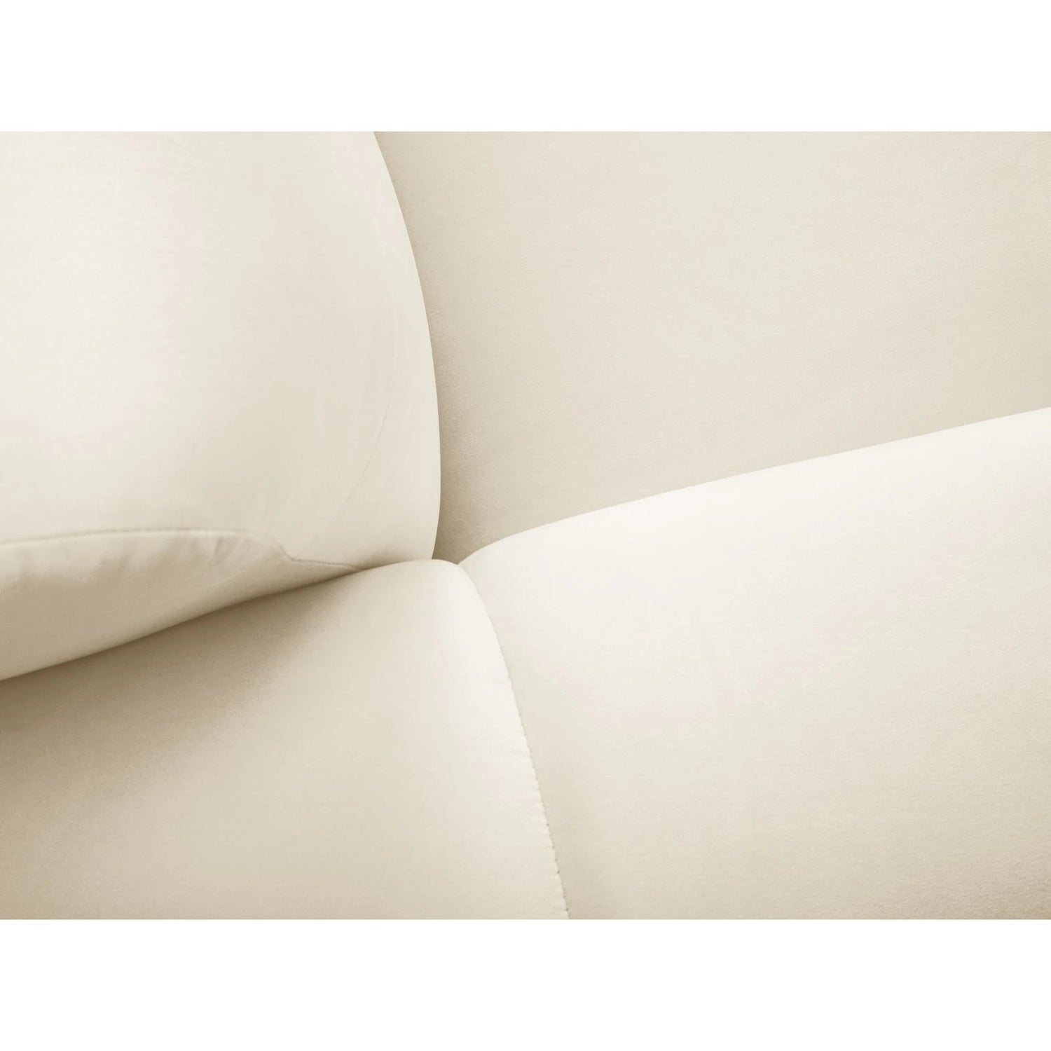 Kendal 4-Sitzer Ecksofa Links, mit Bezug aus Samt (Ma2256) in Elfenbein, 256x173 cm – Bild 9