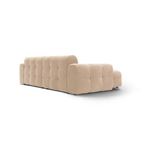 Kendal 4-Sitzer Ecksofa Links, mit Bezug aus Samt (Ma2282) in Almond Beige, 256x173 cm – Bild 5