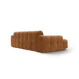 Kendal 4-Sitzer Ecksofa Links, mit Bezug aus Samt (Ma2286) in Camel, 256x173 cm – Bild 5