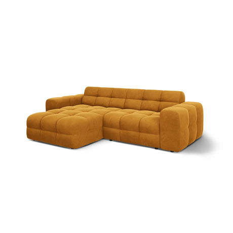 Kendal 4-Sitzer Ecksofa Links, mit Bezug aus Samt (Ma2288) in Mustard, 256x173 cm – Bild 4
