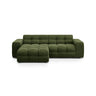 Kendal 4-Sitzer Ecksofa Links, mit Bezug aus Samt (Ma2295) in Army Green, 256x173 cm – Bild 1