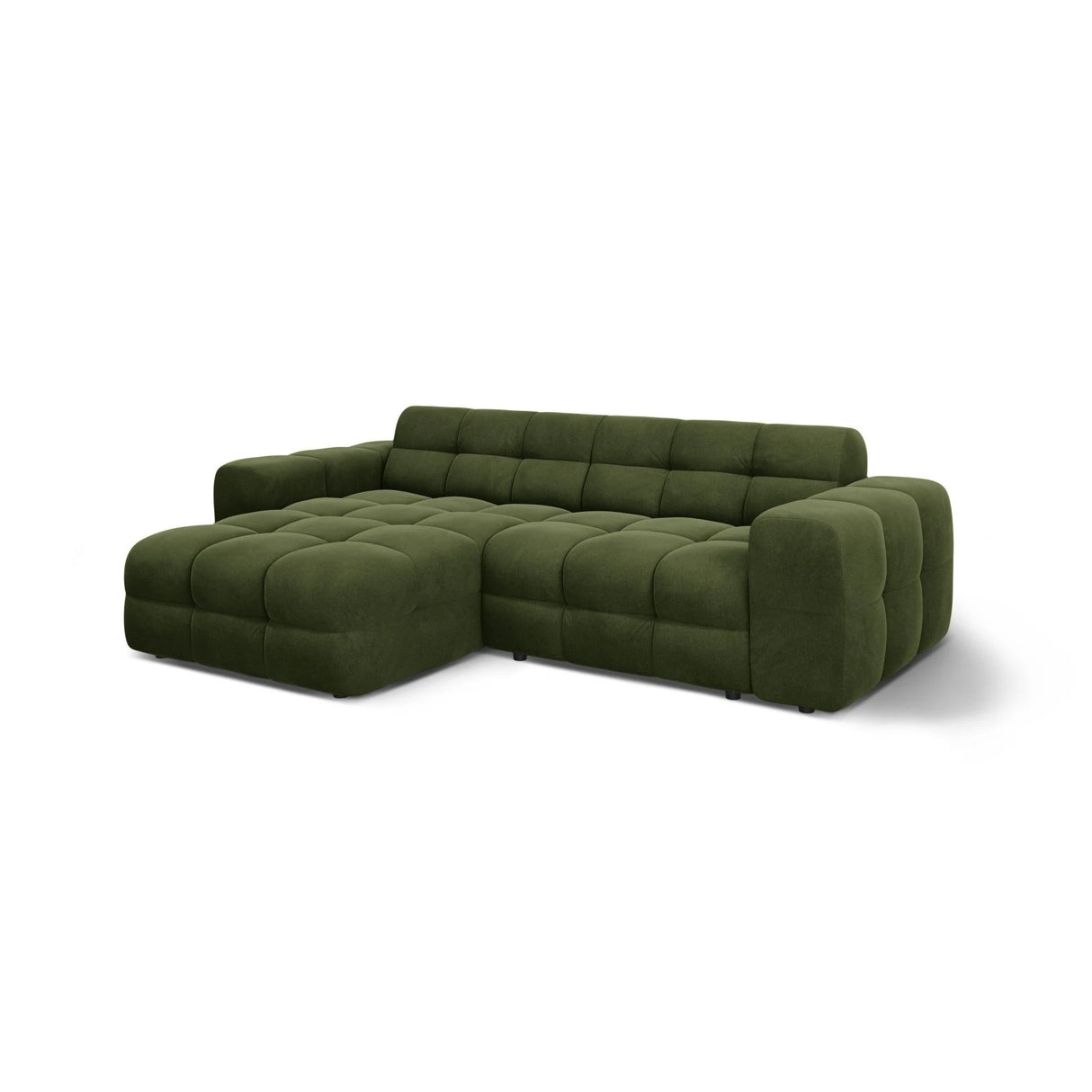 Kendal 4-Sitzer Ecksofa Links, mit Bezug aus Samt (Ma2295) in Army Green, 256x173 cm – Bild 4