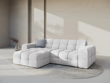 Kendal 4-Sitzer Ecksofa Links, mit Bezug aus Samt oder Strukturstoff, 256x173 cm – Bild 2
