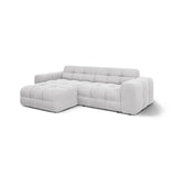 Kendal 4-Sitzer Ecksofa Links, mit Bezug aus Samt oder Strukturstoff, 256x173 cm – Bild 4
