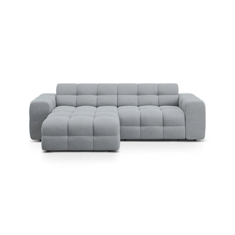 Kendal 4-Sitzer Ecksofa Links, mit Bezug aus Strukturierter Stoff (Ota10) in Platinum, 256x173 cm – Bild 1