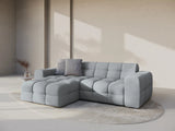 Kendal 4-Sitzer Ecksofa Links, mit Bezug aus Strukturierter Stoff (Ota10) in Platinum, 256x173 cm – Bild 2
