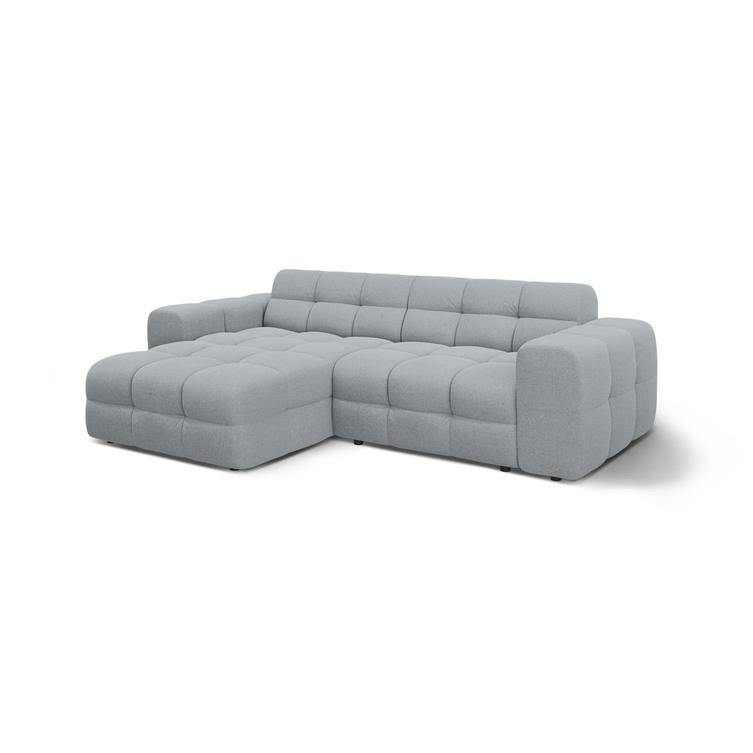 Kendal 4-Sitzer Ecksofa Links, mit Bezug aus Strukturierter Stoff (Ota10) in Platinum, 256x173 cm – Bild 4