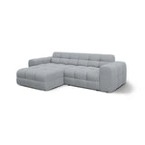 Kendal 4-Sitzer Ecksofa Links, mit Bezug aus Strukturierter Stoff (Ota10) in Platinum, 256x173 cm – Bild 4