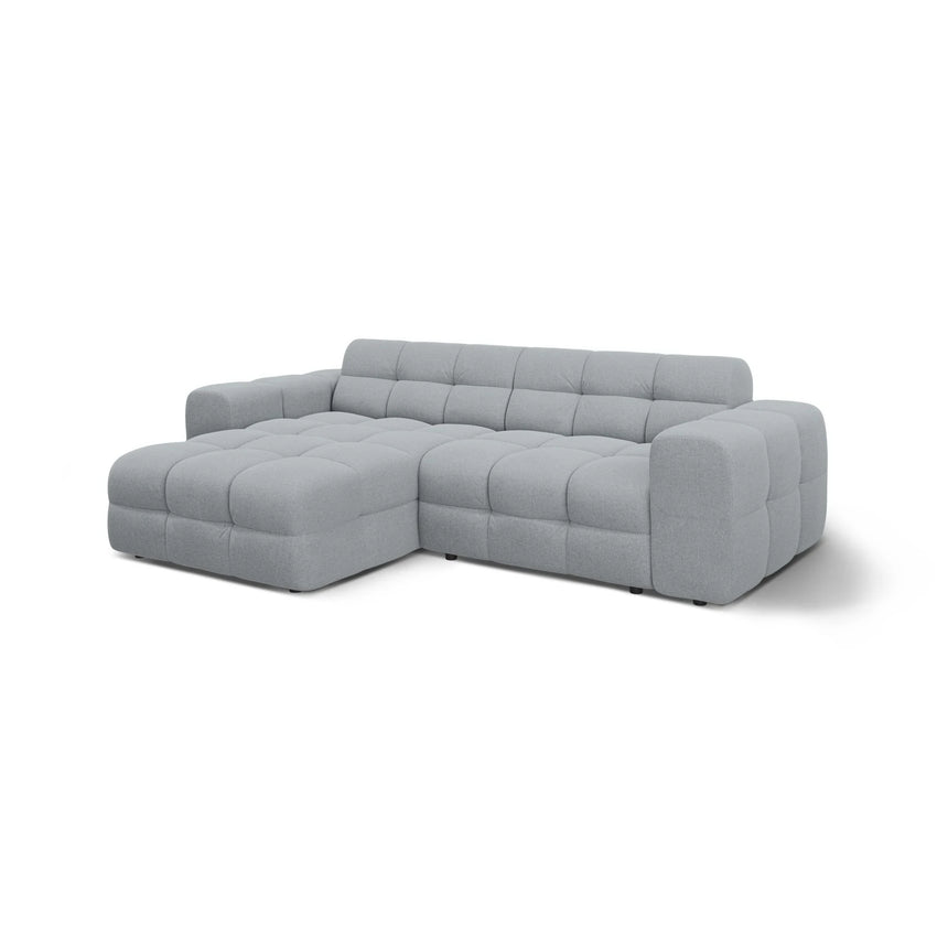 Kendal 4-Sitzer Ecksofa Links, mit Bezug aus Strukturierter Stoff (Ota10) in Platinum, 256x173 cm – Bild 4