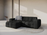Kendal 4-Sitzer Ecksofa Links, mit Bezug aus Strukturierter Stoff (Ota12) in Schwarz, 256x173 cm – Bild 2