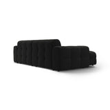 Kendal 4-Sitzer Ecksofa Links, mit Bezug aus Strukturierter Stoff (Ota12) in Schwarz, 256x173 cm – Bild 5