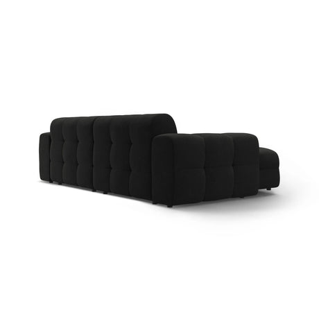 Kendal 4-Sitzer Ecksofa Links, mit Bezug aus Strukturierter Stoff (Ota12) in Schwarz, 256x173 cm – Bild 5