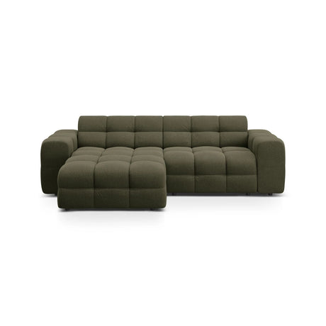 Kendal 4-Sitzer Ecksofa Links, mit Bezug aus Strukturierter Stoff (Ota13) in Amazon grün, 256x173 cm – Bild 1