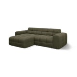 Kendal 4-Sitzer Ecksofa Links, mit Bezug aus Strukturierter Stoff (Ota13) in Amazon grün, 256x173 cm – Bild 4
