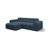Kendal 4-Sitzer Ecksofa Links, mit Bezug aus Strukturierter Stoff (Ota18) in Marineblau, 256x173 cm – Bild 4