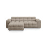 Kendal 4-Sitzer Ecksofa Links, mit Bezug aus Strukturierter Stoff (Ota7) in Dunkelbeige, 256x173 cm – Bild 1