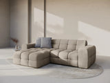 Kendal 4-Sitzer Ecksofa Links, mit Bezug aus Strukturierter Stoff (Ota7) in Dunkelbeige, 256x173 cm – Bild 2