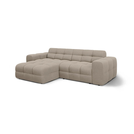 Kendal 4-Sitzer Ecksofa Links, mit Bezug aus Strukturierter Stoff (Ota7) in Dunkelbeige, 256x173 cm – Bild 4