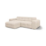 Kendal 4-Sitzer Ecksofa Links, mit Bezug aus Strukturierter Stoff (Ota8) in Beige, 256x173 cm – Bild 4
