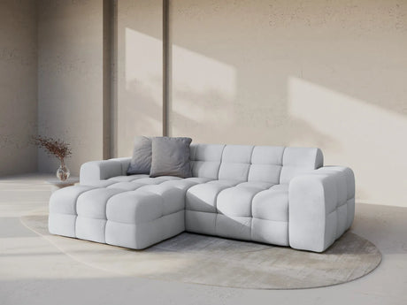 Kendal 4-Sitzer Ecksofa Links, mit Bezug aus Strukturierter Stoff (Ota9) in Hellgrau, 256x173 cm – Bild 2