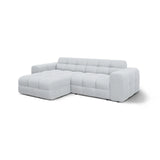 Kendal 4-Sitzer Ecksofa Links, mit Bezug aus Strukturierter Stoff (Ota9) in Hellgrau, 256x173 cm – Bild 4