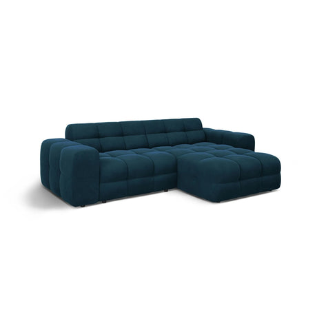 Kendal 4-Sitzer Ecksofa Rechts, mit Bezug aus Samt (Ma2211) in Marineblau, 256x173 cm – Bild 4