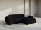 Kendal 4-Sitzer Ecksofa Rechts, mit Bezug aus Samt (Ma2219) in Schwarz, 256x173 cm – Bild 2