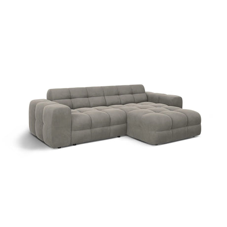 Kendal 4-Sitzer Ecksofa Rechts, mit Bezug aus Samt (Ma2241) in Dunkelgrau, 256x173 cm – Bild 4