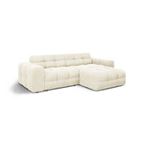 Kendal 4-Sitzer Ecksofa Rechts, mit Bezug aus Samt (Ma2256) in Elfenbein, 256x173 cm – Bild 4