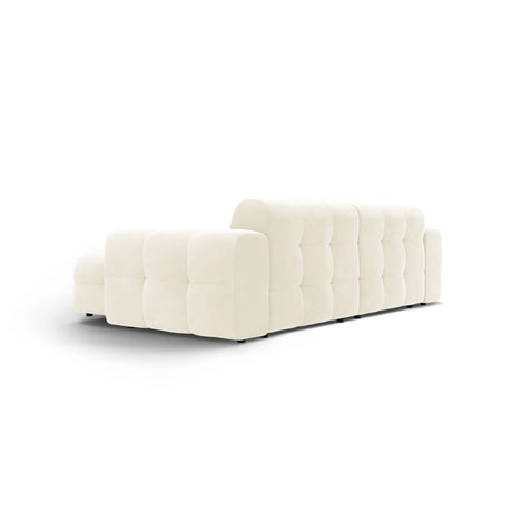 Kendal 4-Sitzer Ecksofa Rechts, mit Bezug aus Samt (Ma2256) in Elfenbein, 256x173 cm – Bild 5
