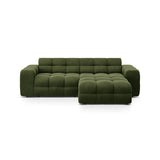 Kendal 4-Sitzer Ecksofa Rechts, mit Bezug aus Samt (Ma2295) in Army Green, 256x173 cm – Bild 1