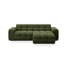 Kendal 4-Sitzer Ecksofa Rechts, mit Bezug aus Samt (Ma2295) in Army Green, 256x173 cm – Bild 1