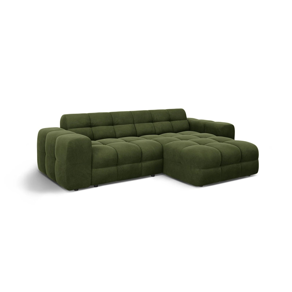 Kendal 4-Sitzer Ecksofa Rechts, mit Bezug aus Samt (Ma2295) in Army Green, 256x173 cm – Bild 4