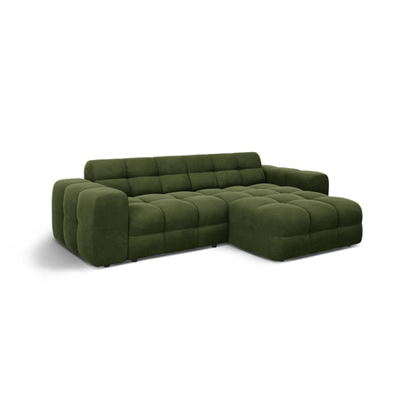 Kendal 4-Sitzer Ecksofa Rechts, mit Bezug aus Samt (Ma2295) in Army Green, 256x173 cm – Bild 4