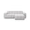 Kendal 4-Sitzer Ecksofa Rechts, mit Bezug aus Samt oder Strukturstoff, 256x173 cm – Bild 1