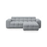 Kendal 4-Sitzer Ecksofa Rechts, mit Bezug aus Strukturierter Stoff (Ota10) in Platinum, 256x173 cm – Bild 1