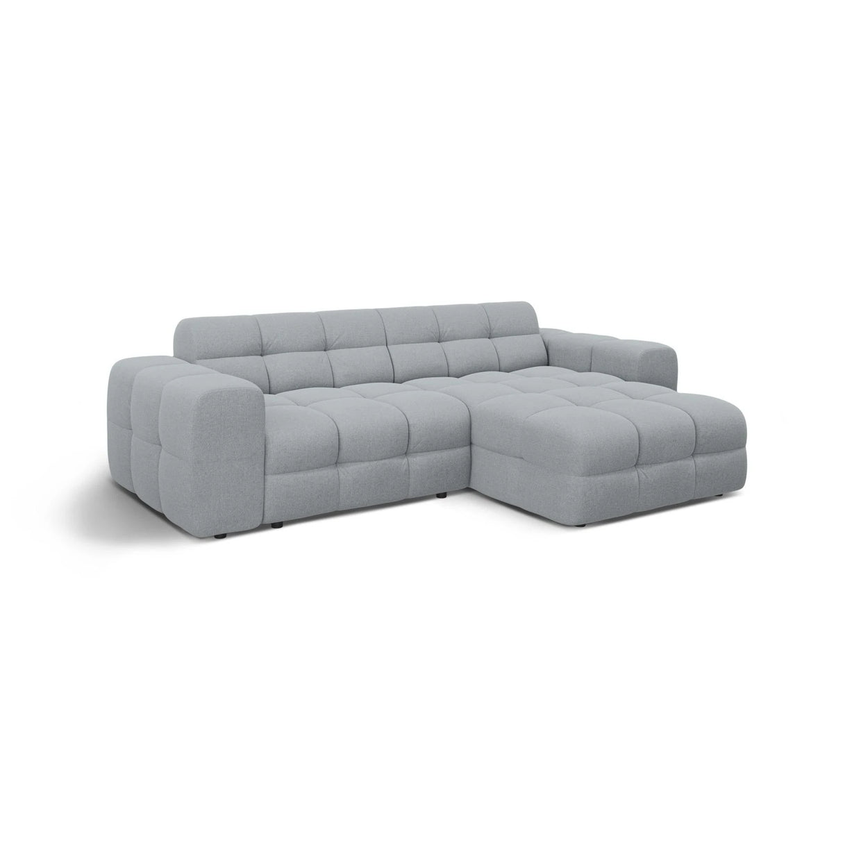 Kendal 4-Sitzer Ecksofa Rechts, mit Bezug aus Strukturierter Stoff (Ota10) in Platinum, 256x173 cm – Bild 4