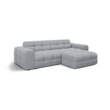 Kendal 4-Sitzer Ecksofa Rechts, mit Bezug aus Strukturierter Stoff (Ota10) in Platinum, 256x173 cm – Bild 4