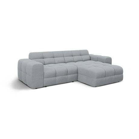 Kendal 4-Sitzer Ecksofa Rechts, mit Bezug aus Strukturierter Stoff (Ota10) in Platinum, 256x173 cm – Bild 4