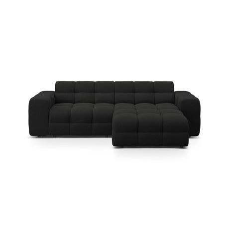 Kendal 4-Sitzer Ecksofa Rechts, mit Bezug aus Strukturierter Stoff (Ota12) in Schwarz, 256x173 cm – Bild 1