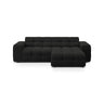 Kendal 4-Sitzer Ecksofa Rechts, mit Bezug aus Strukturierter Stoff (Ota12) in Schwarz, 256x173 cm – Bild 1