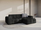 Kendal 4-Sitzer Ecksofa Rechts, mit Bezug aus Strukturierter Stoff (Ota12) in Schwarz, 256x173 cm – Bild 2