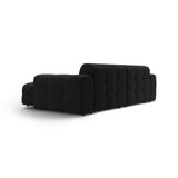 Kendal 4-Sitzer Ecksofa Rechts, mit Bezug aus Strukturierter Stoff (Ota12) in Schwarz, 256x173 cm – Bild 5