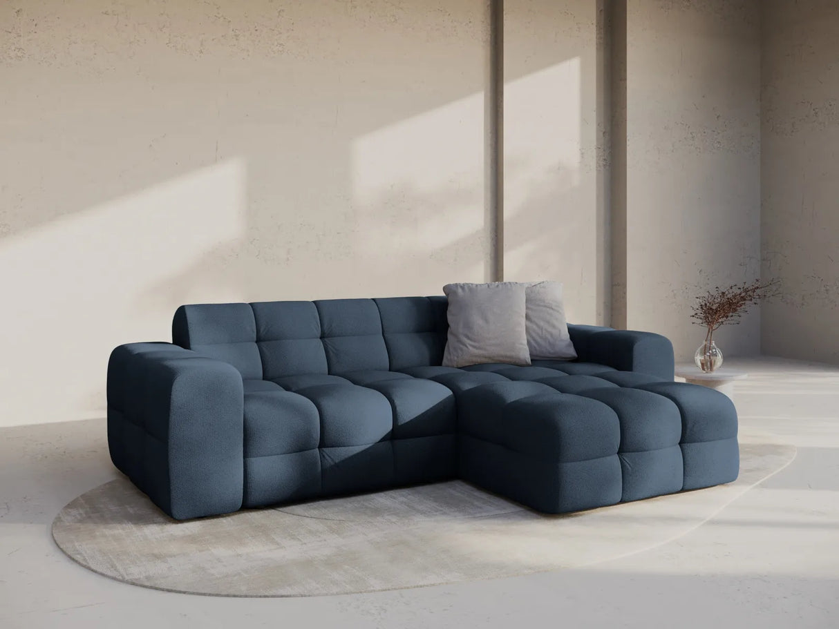Kendal 4-Sitzer Ecksofa Rechts, mit Bezug aus Strukturierter Stoff (Ota18) in Marineblau, 256x173 cm – Bild 2