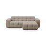 Kendal 4-Sitzer Ecksofa Rechts, mit Bezug aus Strukturierter Stoff (Ota7) in Dunkelbeige, 256x173 cm – Bild 1