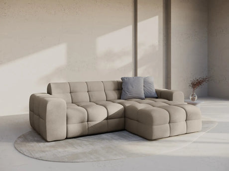 Kendal 4-Sitzer Ecksofa Rechts, mit Bezug aus Strukturierter Stoff (Ota7) in Dunkelbeige, 256x173 cm – Bild 2