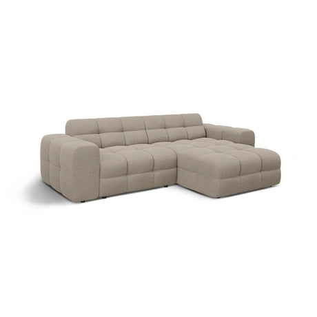 Kendal 4-Sitzer Ecksofa Rechts, mit Bezug aus Strukturierter Stoff (Ota7) in Dunkelbeige, 256x173 cm – Bild 4
