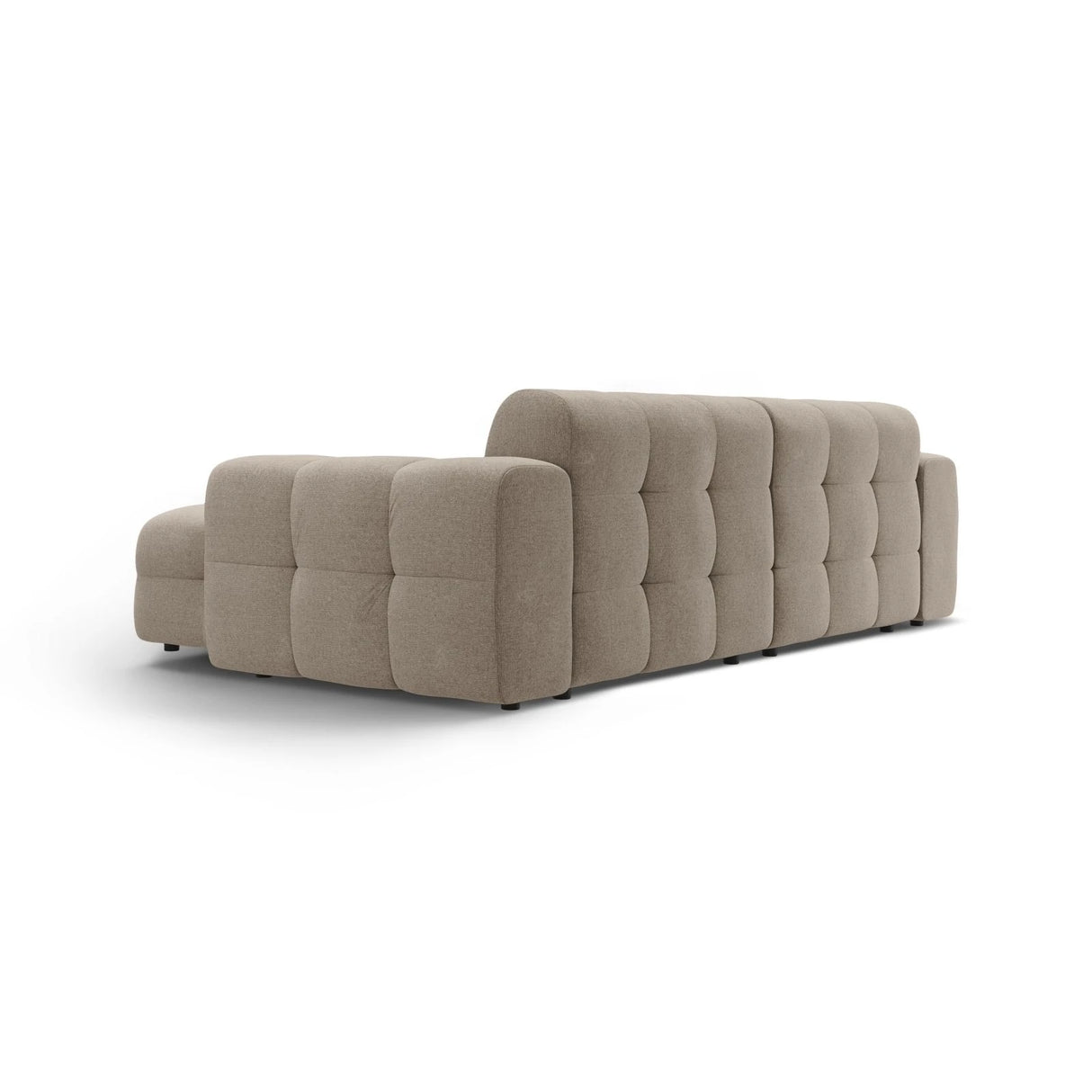Kendal 4-Sitzer Ecksofa Rechts, mit Bezug aus Strukturierter Stoff (Ota7) in Dunkelbeige, 256x173 cm – Bild 5